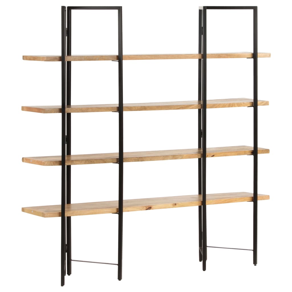 vidaXL 4-Tier Bookcase 63"x13.8"x63" Solid Mango Wood