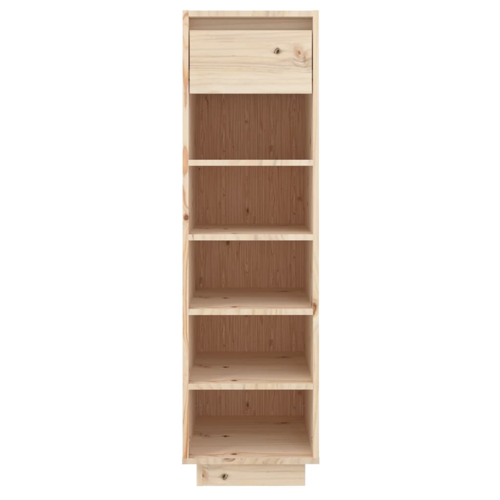 vidaXL Shoe Cabinet 13.4"x11.8"x41.3" Solid Wood Pine