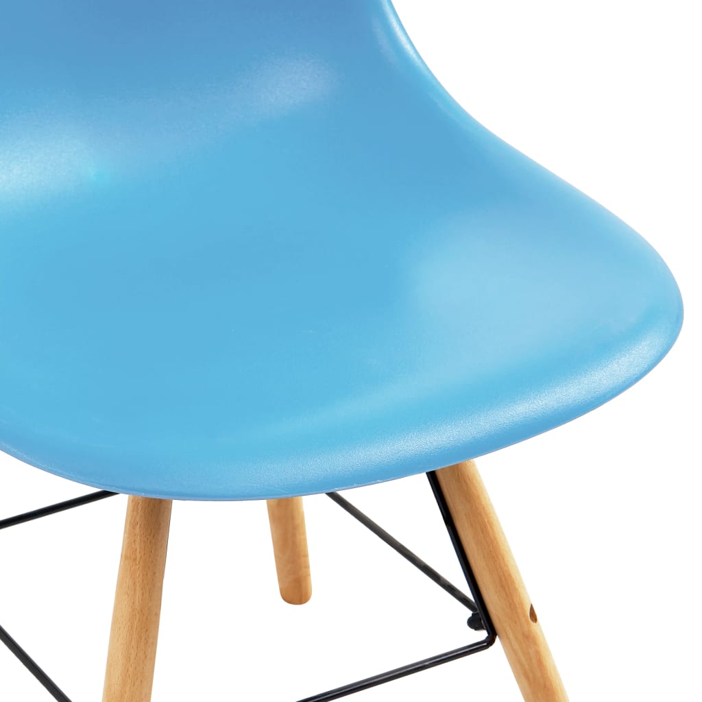 vidaXL Dining Chairs 2 pcs Blue Plastic