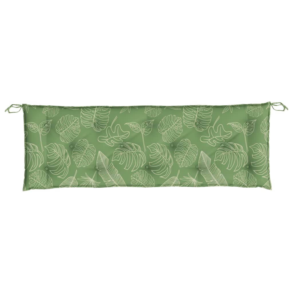 vidaXL Garden Bench Cushion Leaf Pattern 59.1"x19.7"x2.8" Oxford Fabric