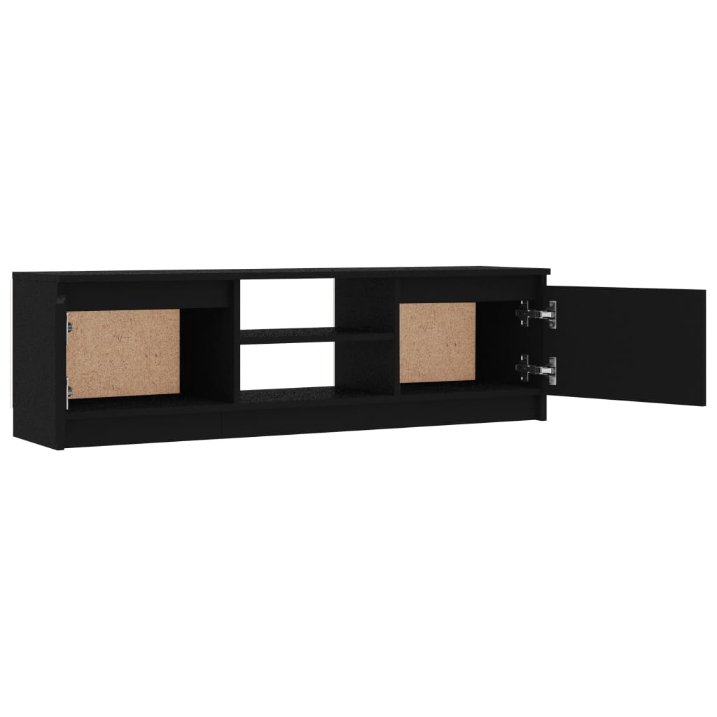 vidaXL TV Cabinet Black 47.2"x11.8"x14" Engineered Wood