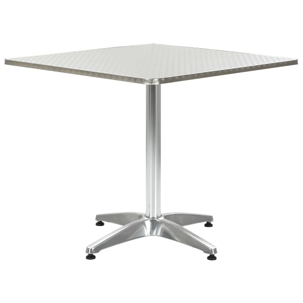 vidaXL Patio Table Silver 31.5"x31.5"x27.6" Aluminum