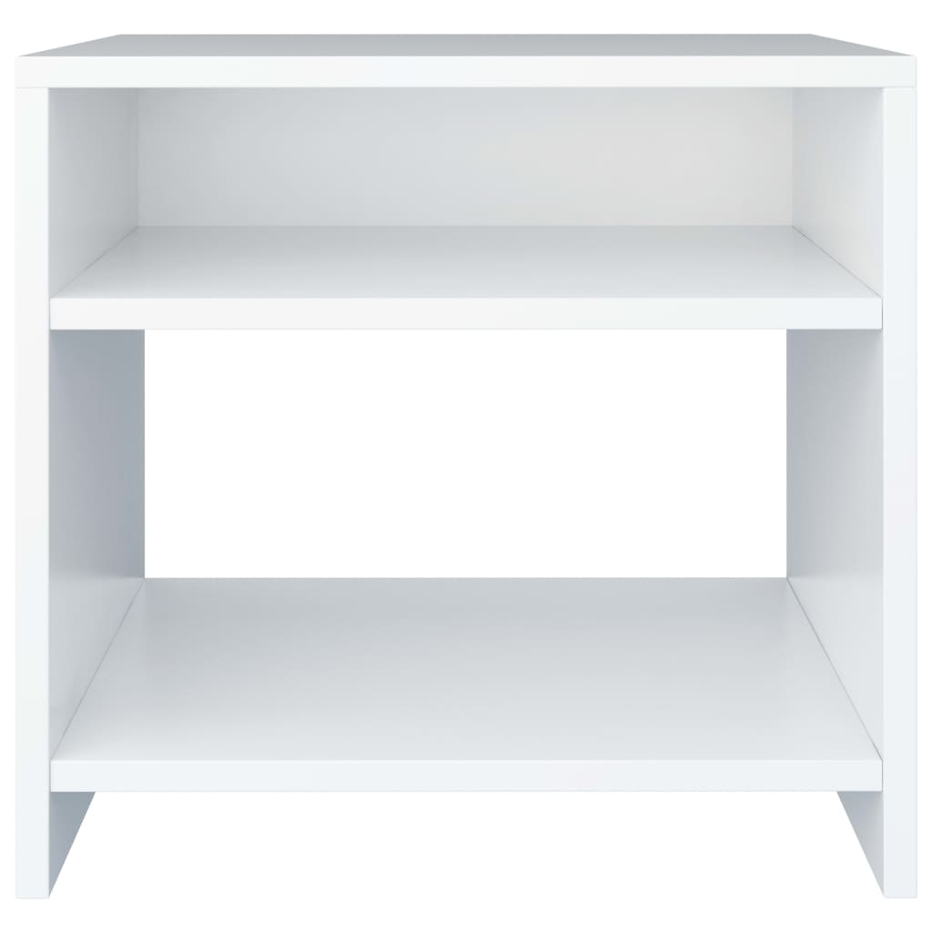vidaXL Bedside Cabinets 2 pcs White 15.7"x11.8"x15.7" Engineered Wood