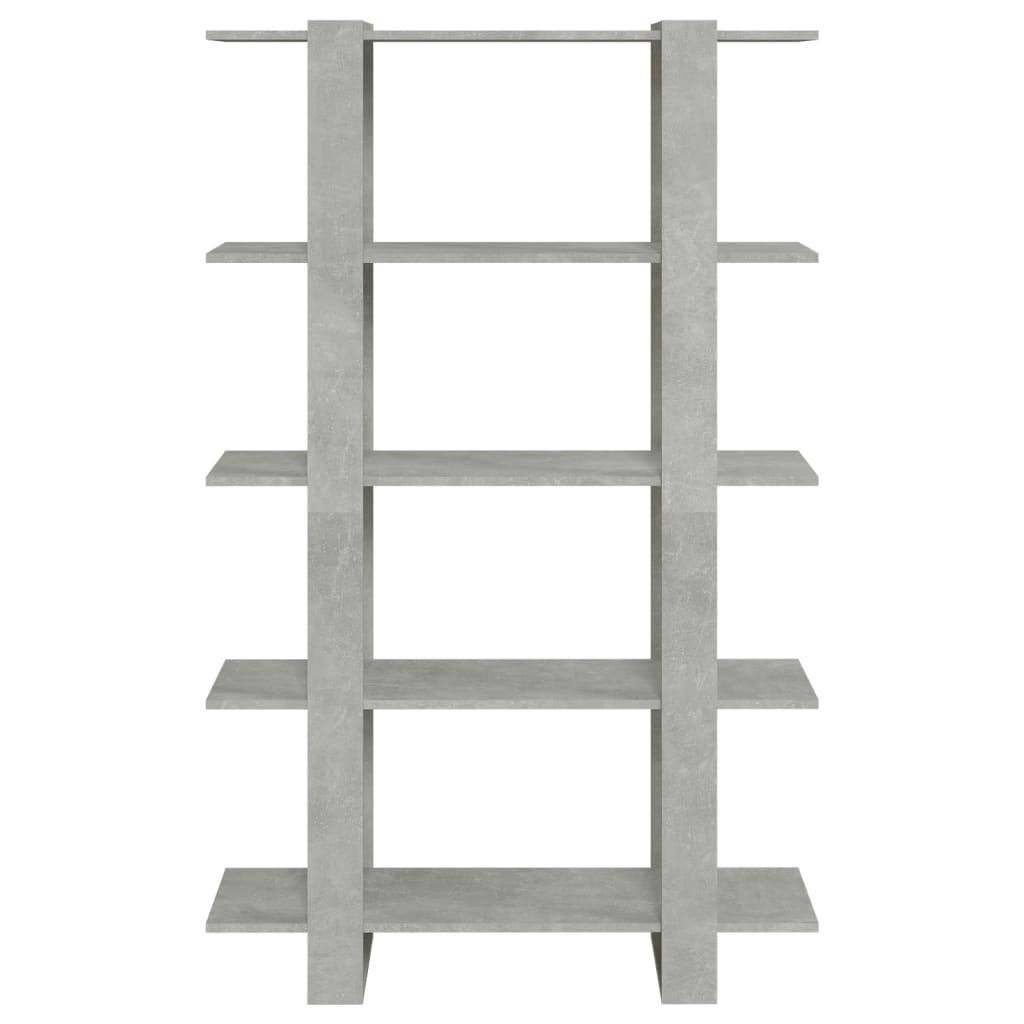 vidaXL Book Cabinet/Room Divider Concrete Gray 39.4"x11.8"x63"