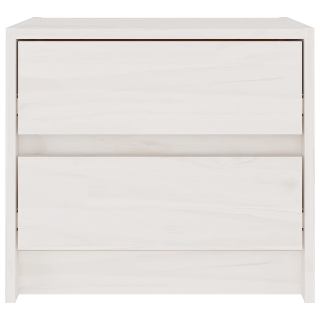vidaXL Bedside Cabinets 2 pcs White 15.7"x12"x14" Solid Wood Pine