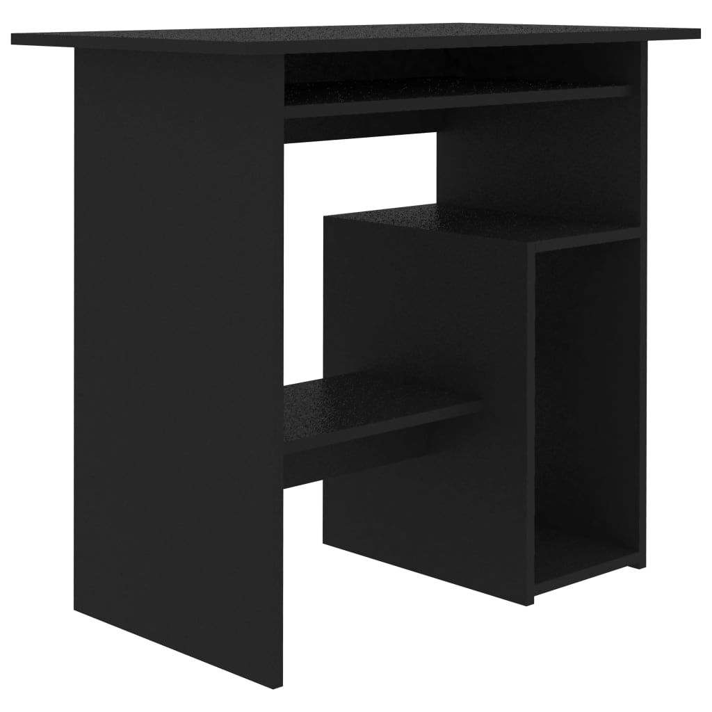 vidaXL Desk Black 31.5"x17.7"x29.1" Chipboard