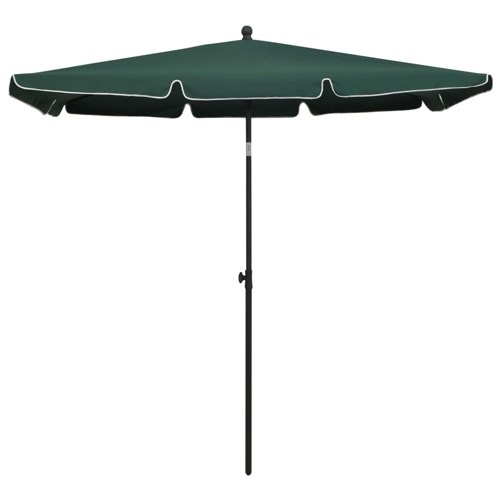 vidaXL Garden Parasol with Pole 82.7"x55.1" Green