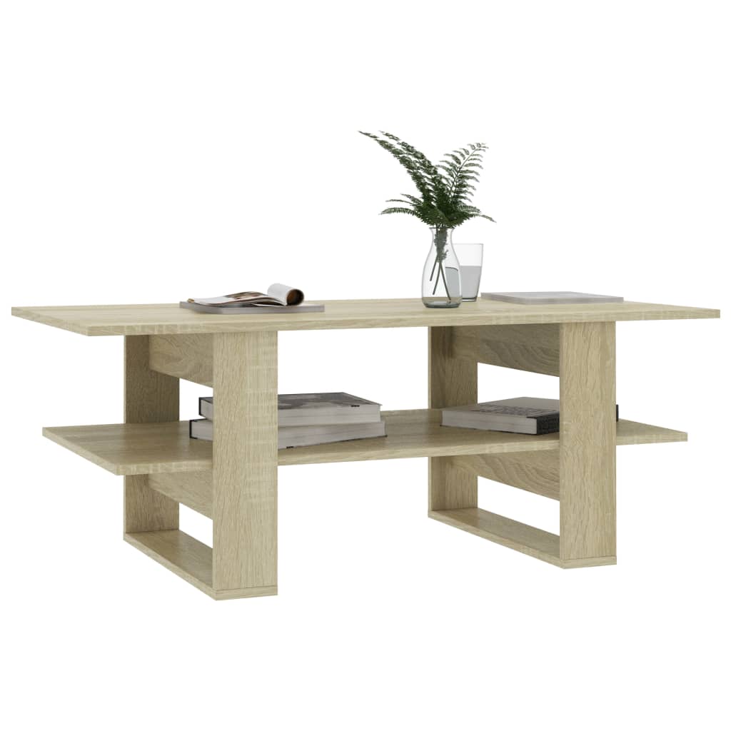 vidaXL Coffee Table Sonoma Oak 43.3"x21.7"x16.5" Engineered Wood
