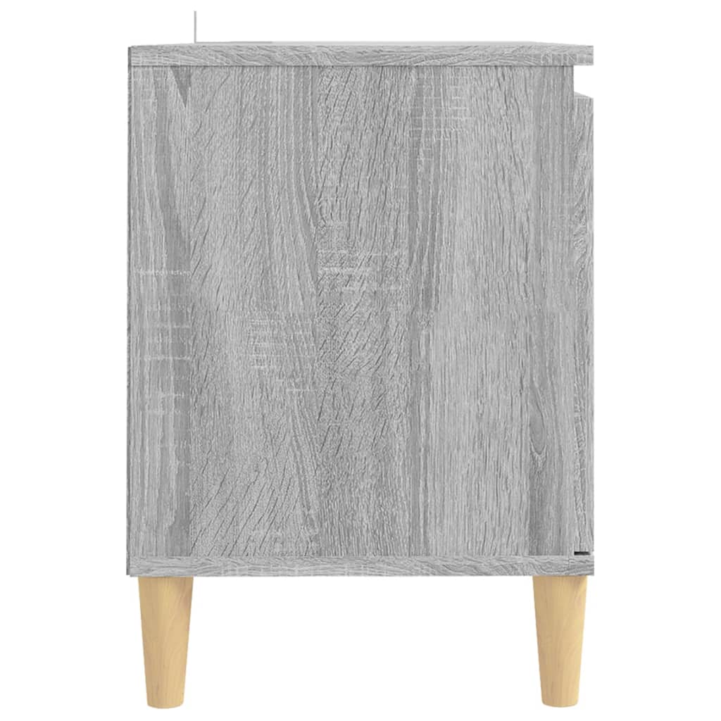 vidaXL TV Cabinet with Solid Wood Legs Gray Sonoma 40.7"x13.8"x19.7"