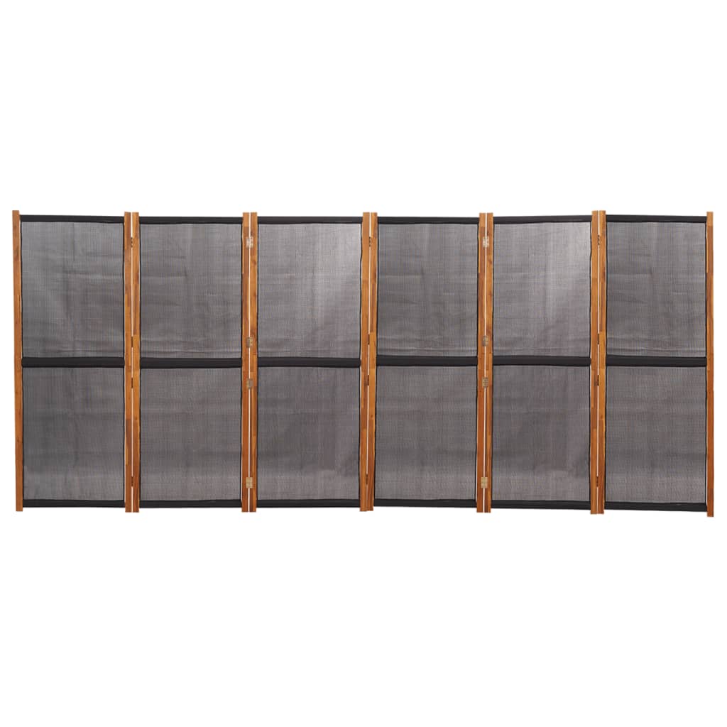 vidaXL 6-Panel Room Divider Black 165.4"x70.9"