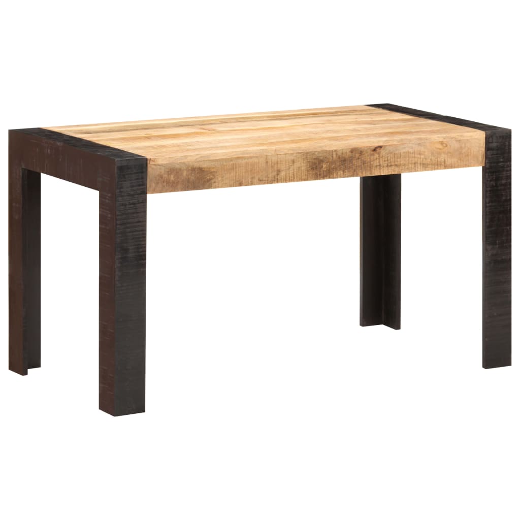 vidaXL Dining Table 55.1"x27.6"x29.9" Solid Rough Mango Wood