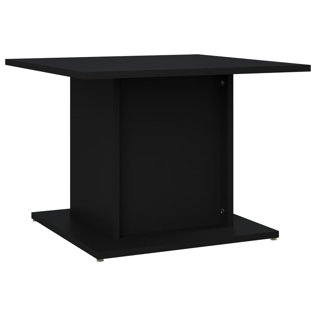 vidaXL Coffee Table Black 21.9"x21.9"x15.7" Engineered Wood