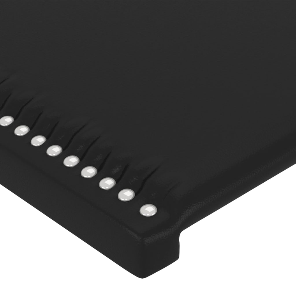vidaXL Headboard with Ears Black 72"x6.3"x30.7"/34.6" Faux Leather