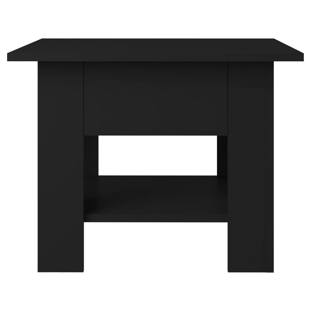 vidaXL Coffee Table Black 21.7"x21.7"x21.7" Chipboard