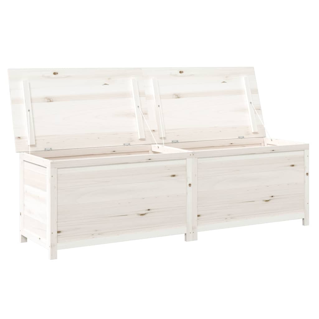 vidaXL Patio Cushion Box White 78.7"x19.7"x22" Solid Wood Fir