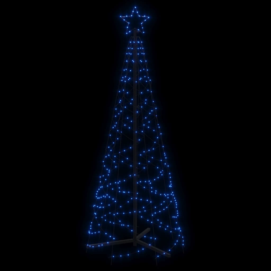 vidaXL Christmas Cone Tree Blue 200 LEDs 2x6 ft