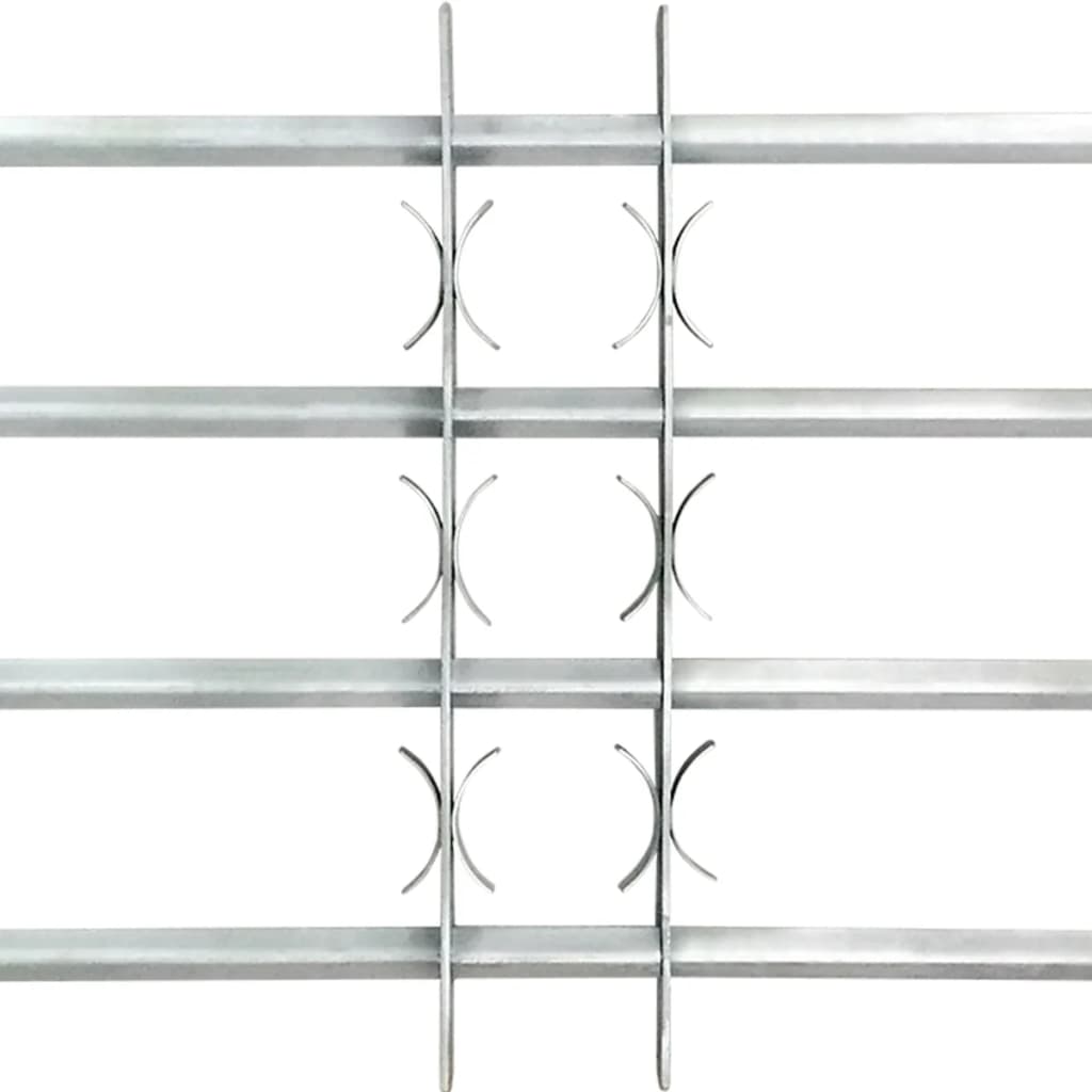 vidaXL Adjustable Security Grille for Windows with 4 Crossbars 39.4"-59.1"