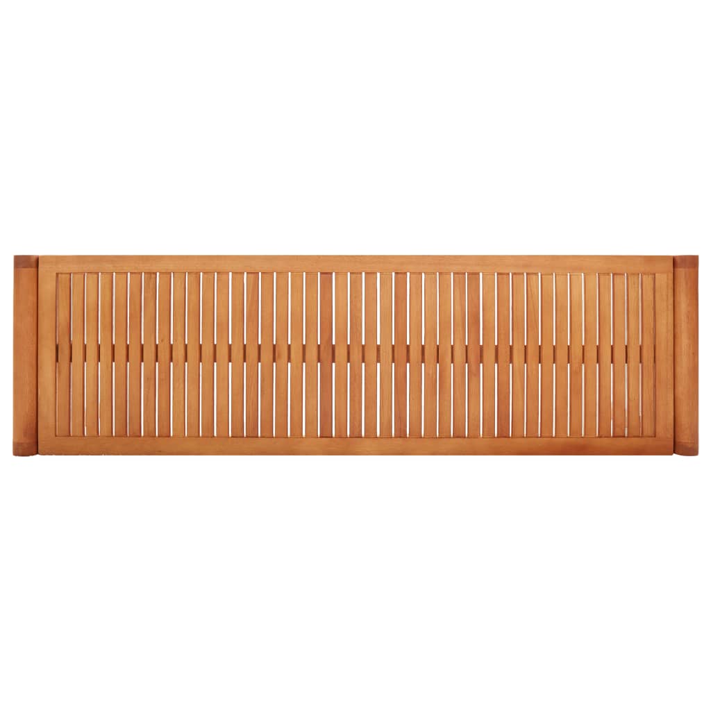 vidaXL 3-Seater Patio Bench 59.1" Solid Wood Eucalyptus