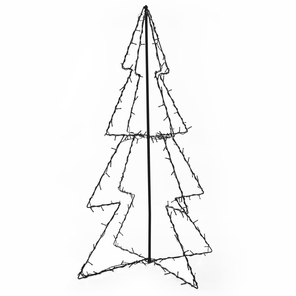 vidaXL Christmas Cone Tree 160 LEDs Indoor and Outdoor 30.7"x47.2"