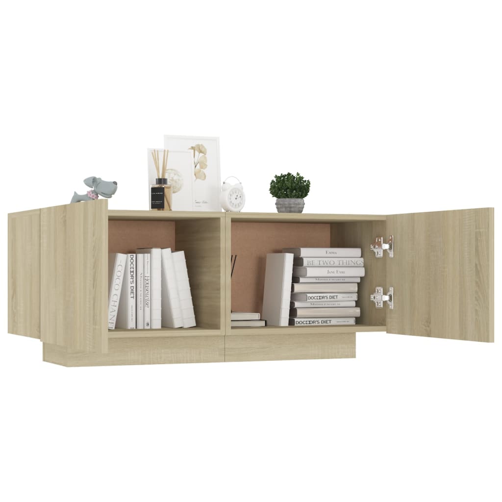 vidaXL Bedside Cabinet Sonoma Oak 39.4"x13.8"x15.7" Engineered Wood