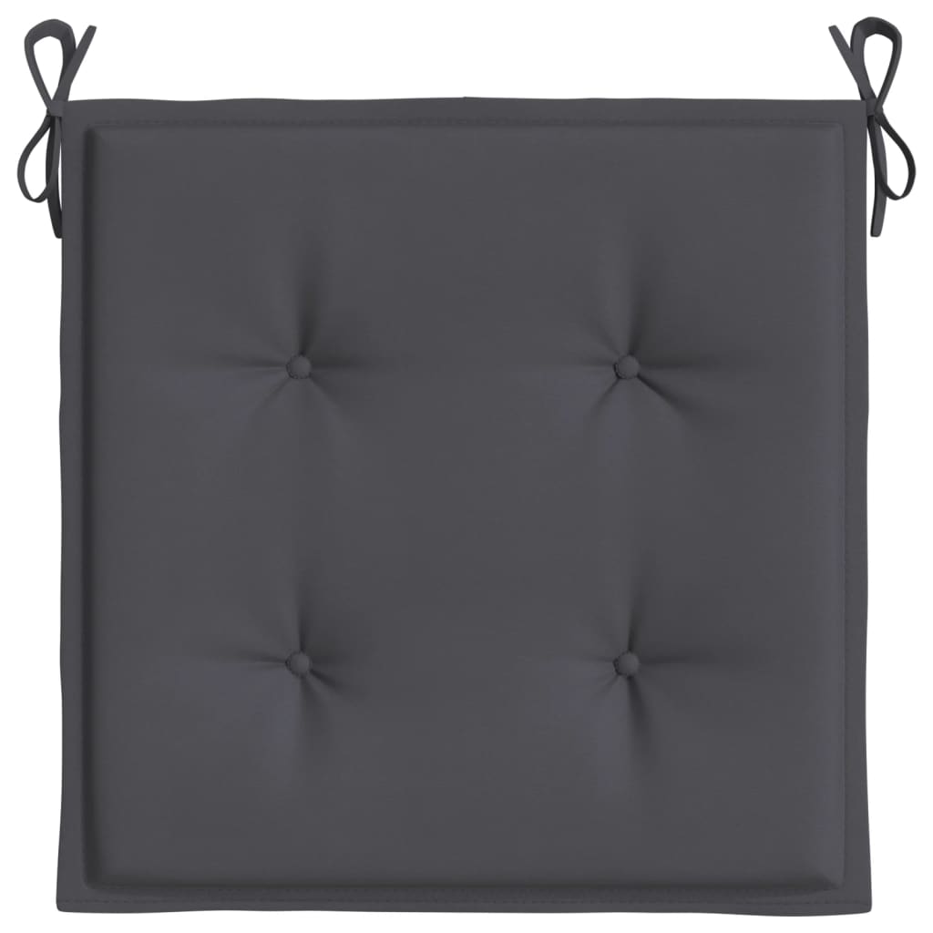 vidaXL Garden Chair Cushions 6 pcs Anthracite 15.7"x15.7"x1.2" Fabric