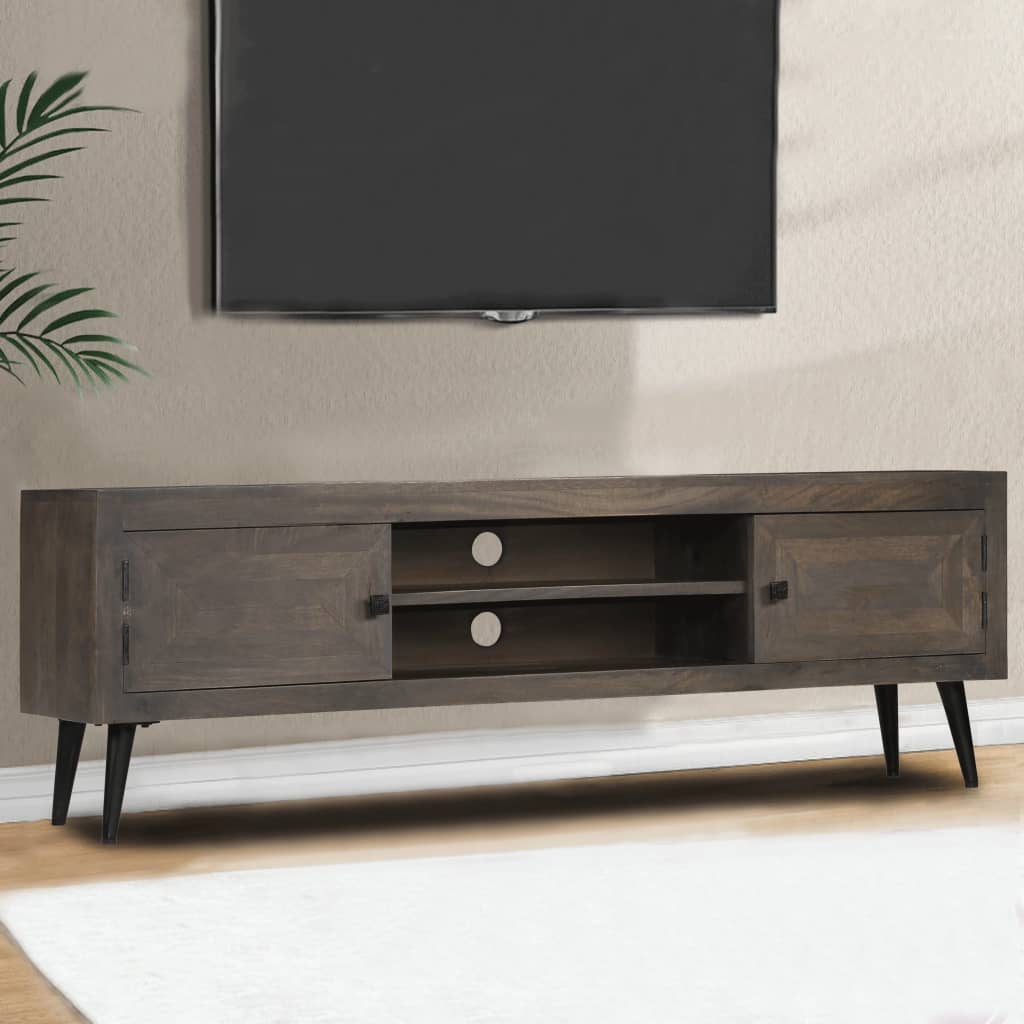 vidaXL TV Stand Solid Wood Mango 55.1"x11.8"x17.7"