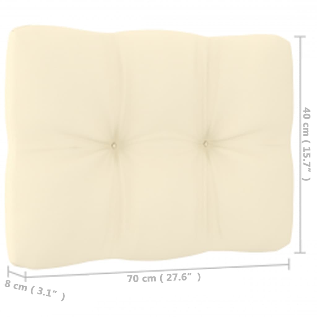 vidaXL 4 Piece Patio Lounge Set with Cushions Solid Pinewood