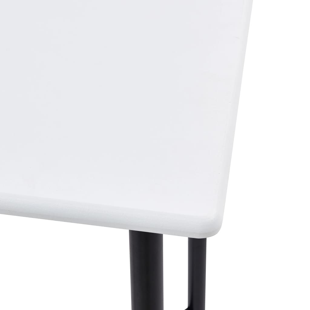 vidaXL Bar Table White 23.6"x23.6"x43.7" MDF