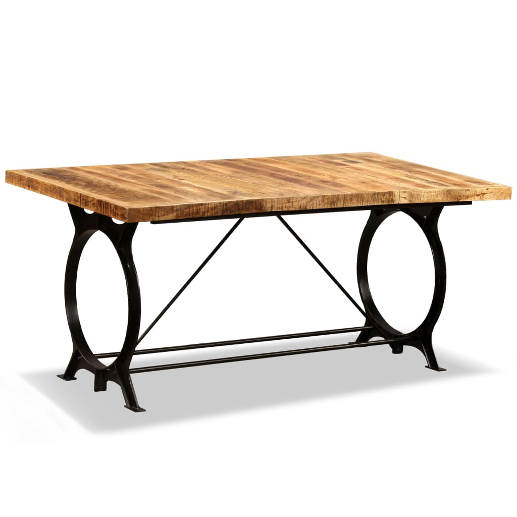 vidaXL Dining Table Solid Rough Mango Wood 70.9"