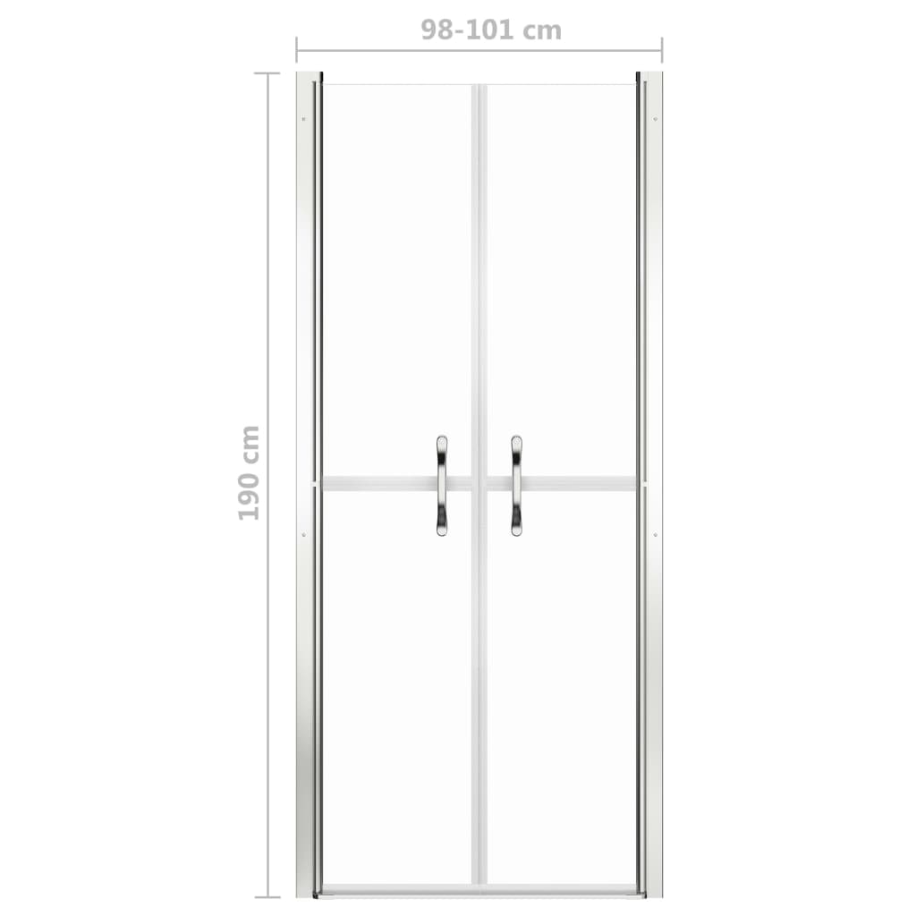 vidaXL Shower Door Clear ESG 39.8"x74.8"