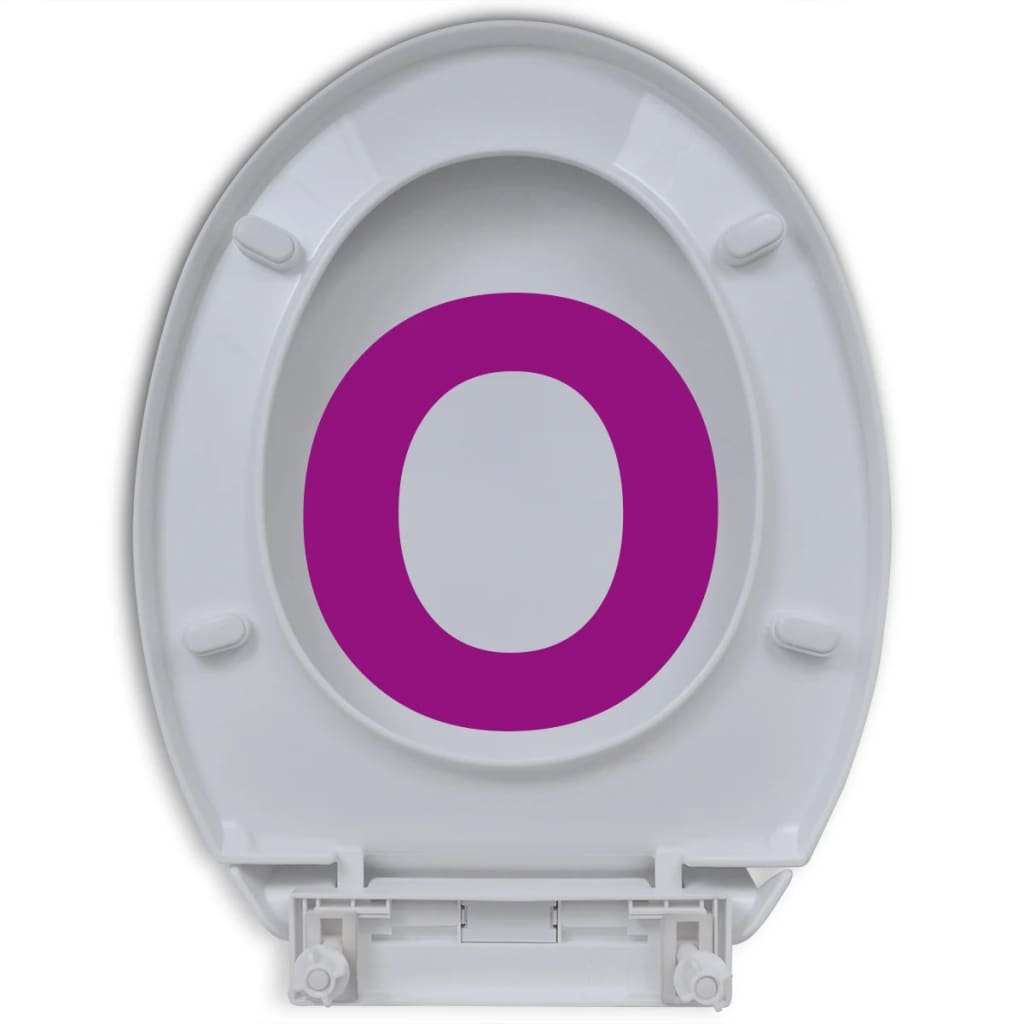 vidaXL Soft-close Toilet Seat White Oval
