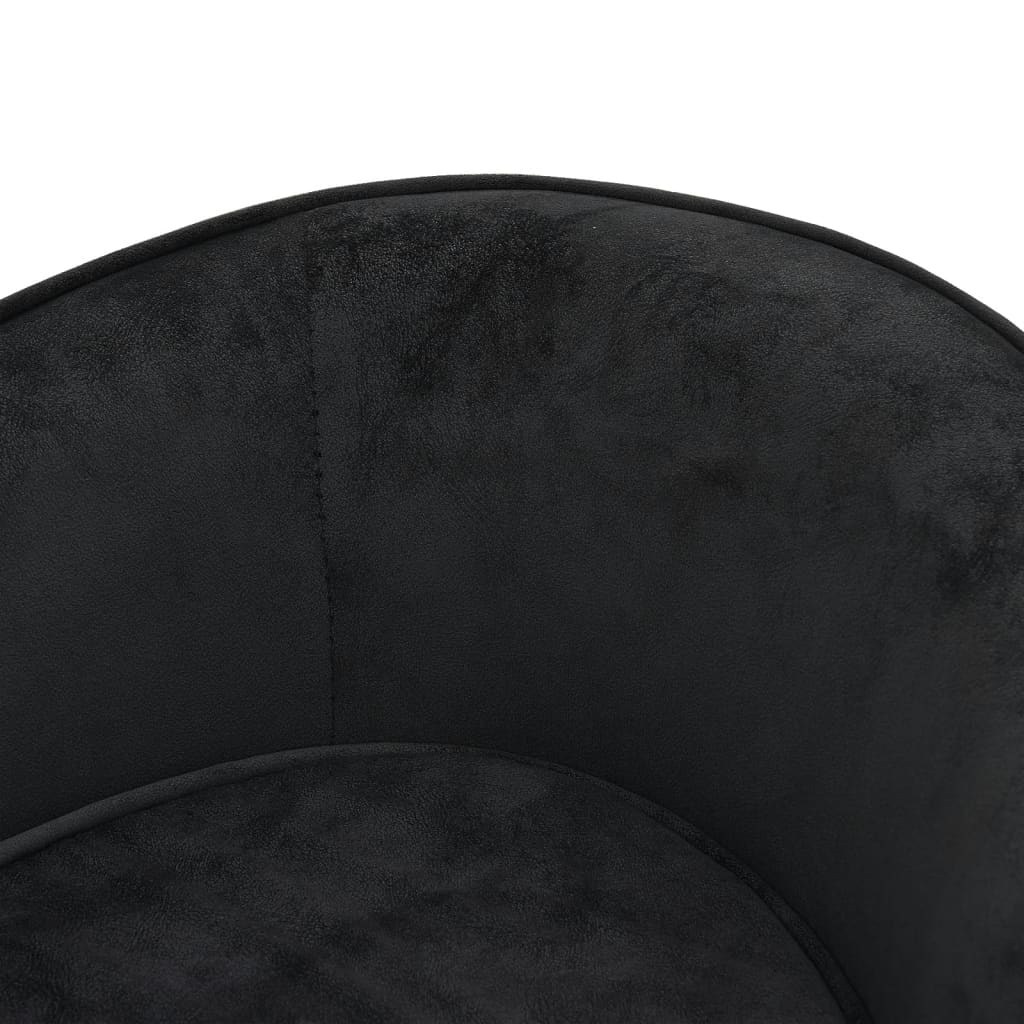 vidaXL Dog Sofa Black 27.2"x19.3"x15.7" Plush