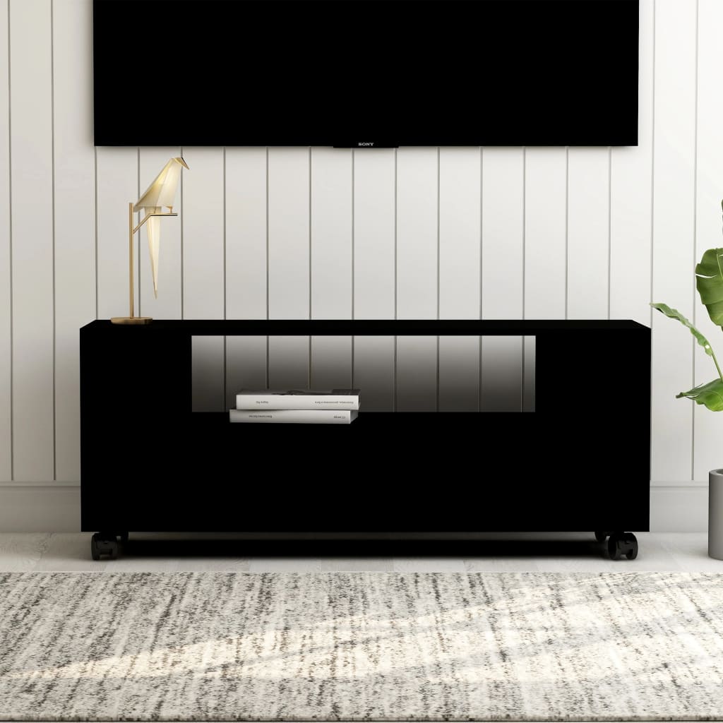 vidaXL TV Stand Black 47.2"x13.8"x18.9" Engineered Wood