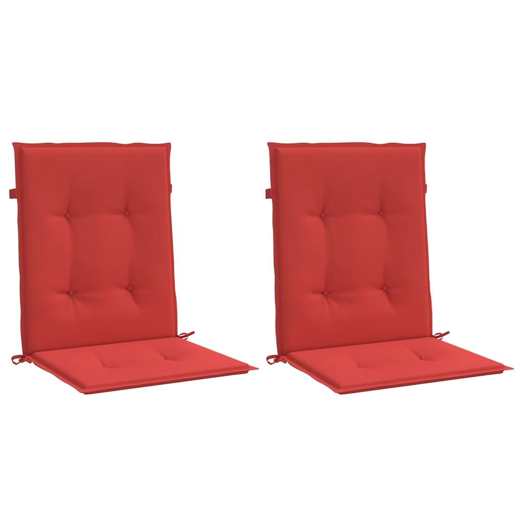 vidaXL Garden Lowback Chair Cushions 2 pcs Red 39.4"x19.7"x1.2" Oxford Fabric