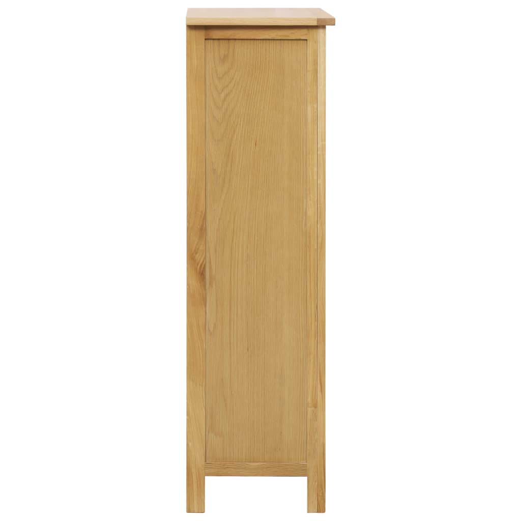 vidaXL Wine Cabinet 22"x12.6"x43.3" Solid Oak Wood