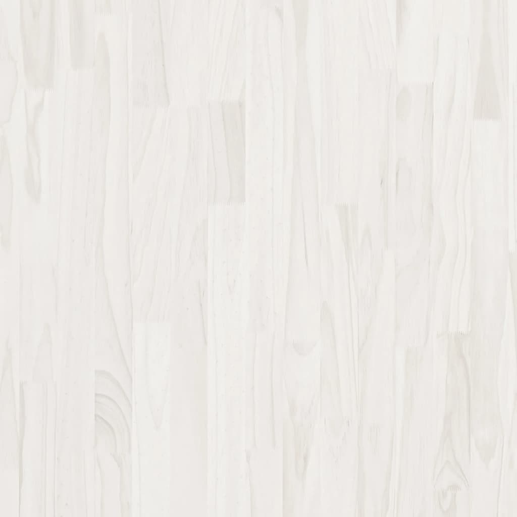 vidaXL 3-Tier Book Cabinet White 31.5"x11.8"x41.3" Solid Pine Wood