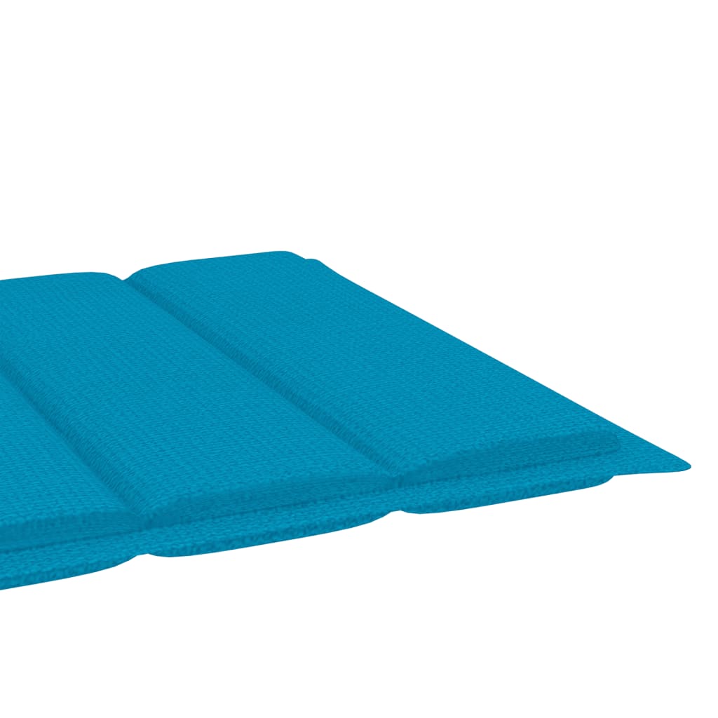 vidaXL Sun Loungers 2 pcs with Blue Cushion Solid Teak Wood