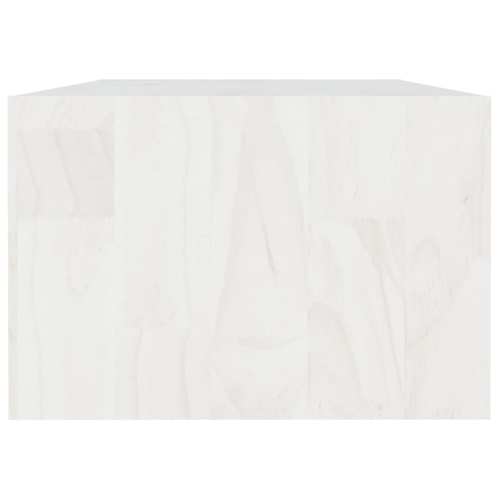 vidaXL Coffee Table White 43.3"x19.7"x13.4" Solid Pinewood