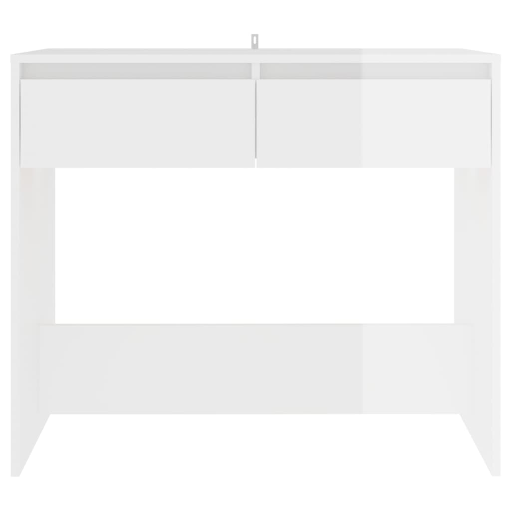 vidaXL Console Table High Gloss White 35"x16.1"x30.1" Engineered Wood