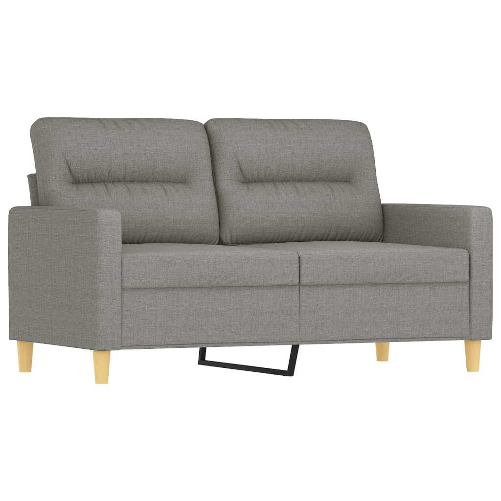 vidaXL 4 Piece Sofa Set with Throw Pillows&Cushions Dark Gray Fabric