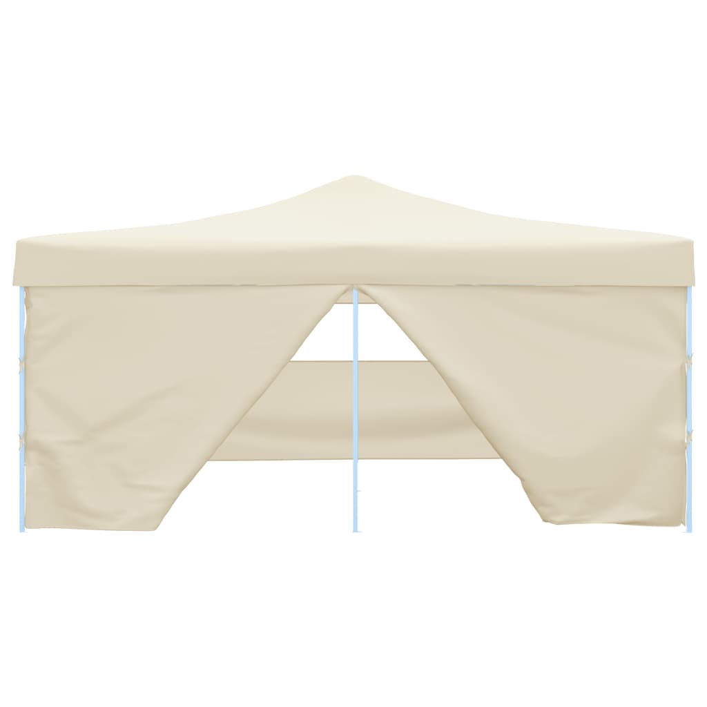 vidaXL Folding Gazebo with 4 Sidewalls 16.4'x16.4' Cream