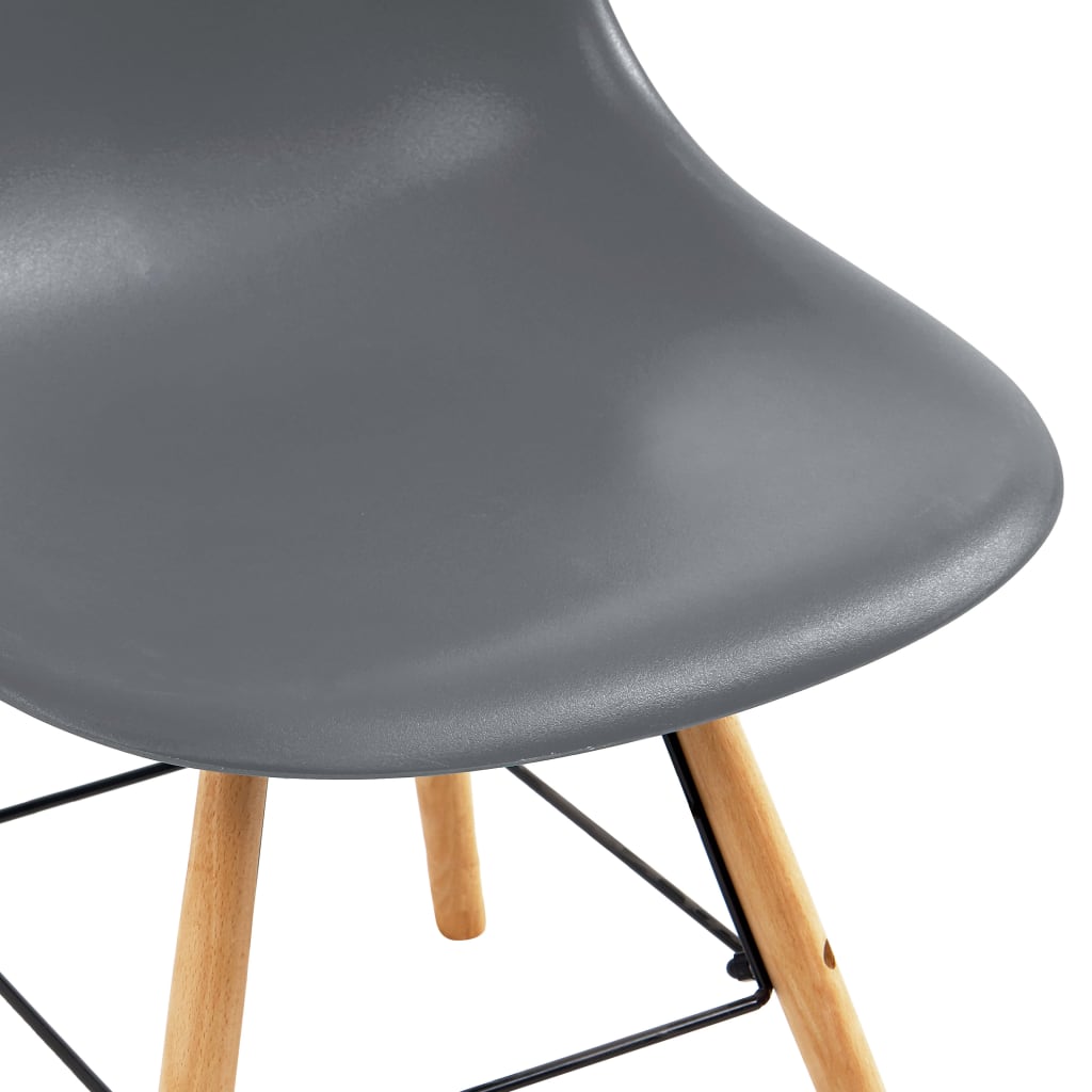 vidaXL Dining Chairs 6 pcs Gray Plastic