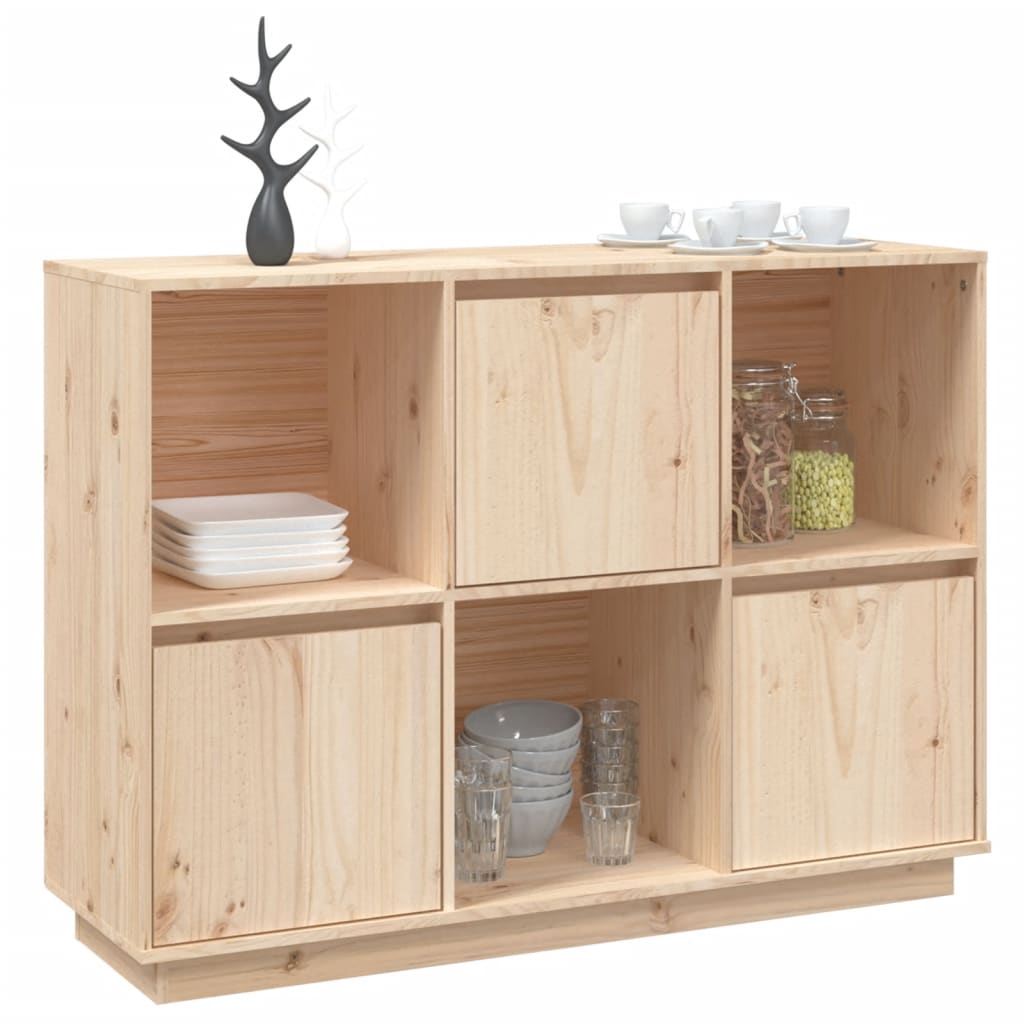 vidaXL Sideboard 43.5"x13.8"x31.5" Solid Wood Pine