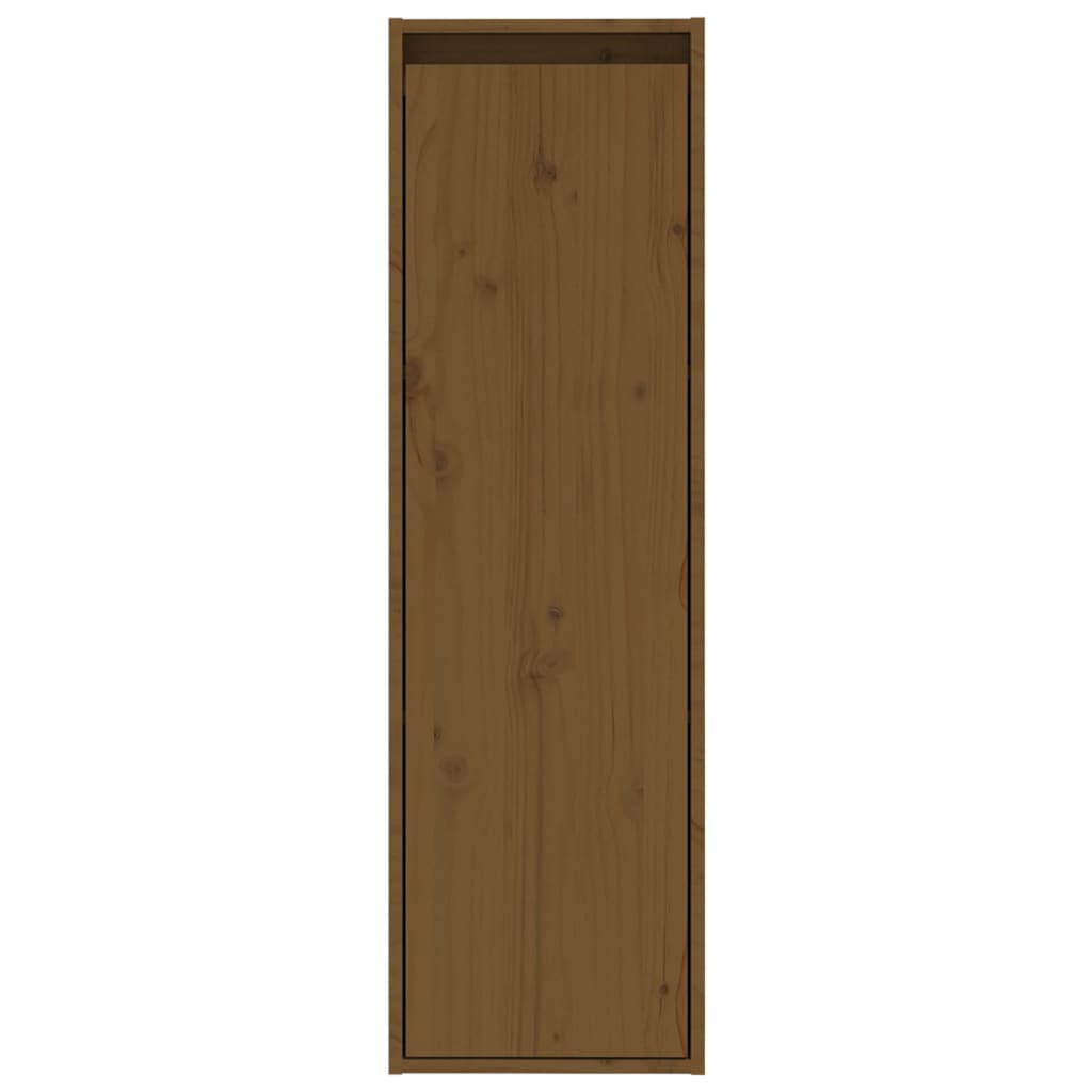vidaXL Wall Cabinet Honey Brown 11.8"x11.8"x39.4" Solid Pinewood