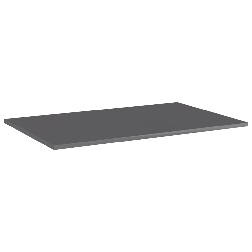 vidaXL Bookshelf Boards 4 pcs High Gloss Gray 31.5"x19.7"x0.6" Chipboard