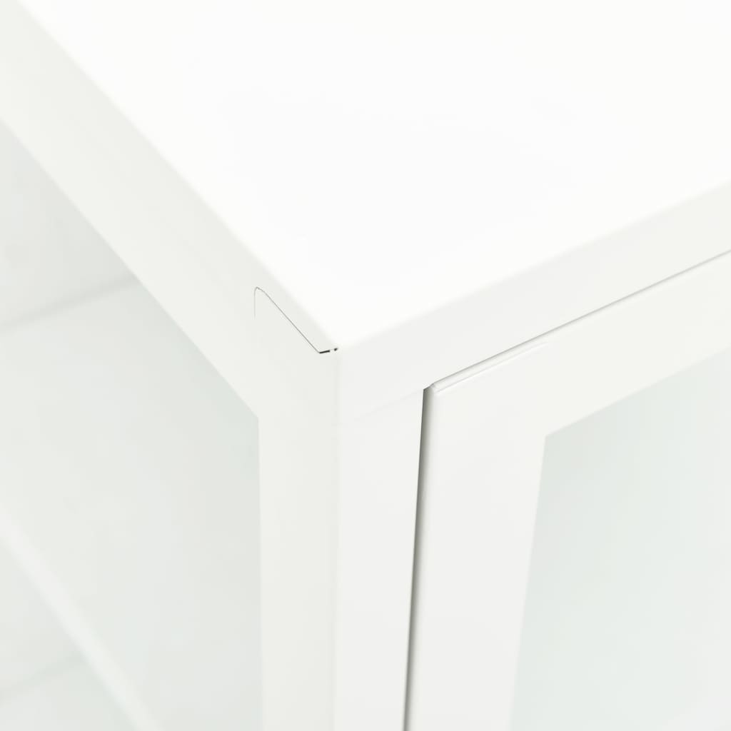 vidaXL Sideboard 14.9"x13.7"x27.5" Metal and Glass