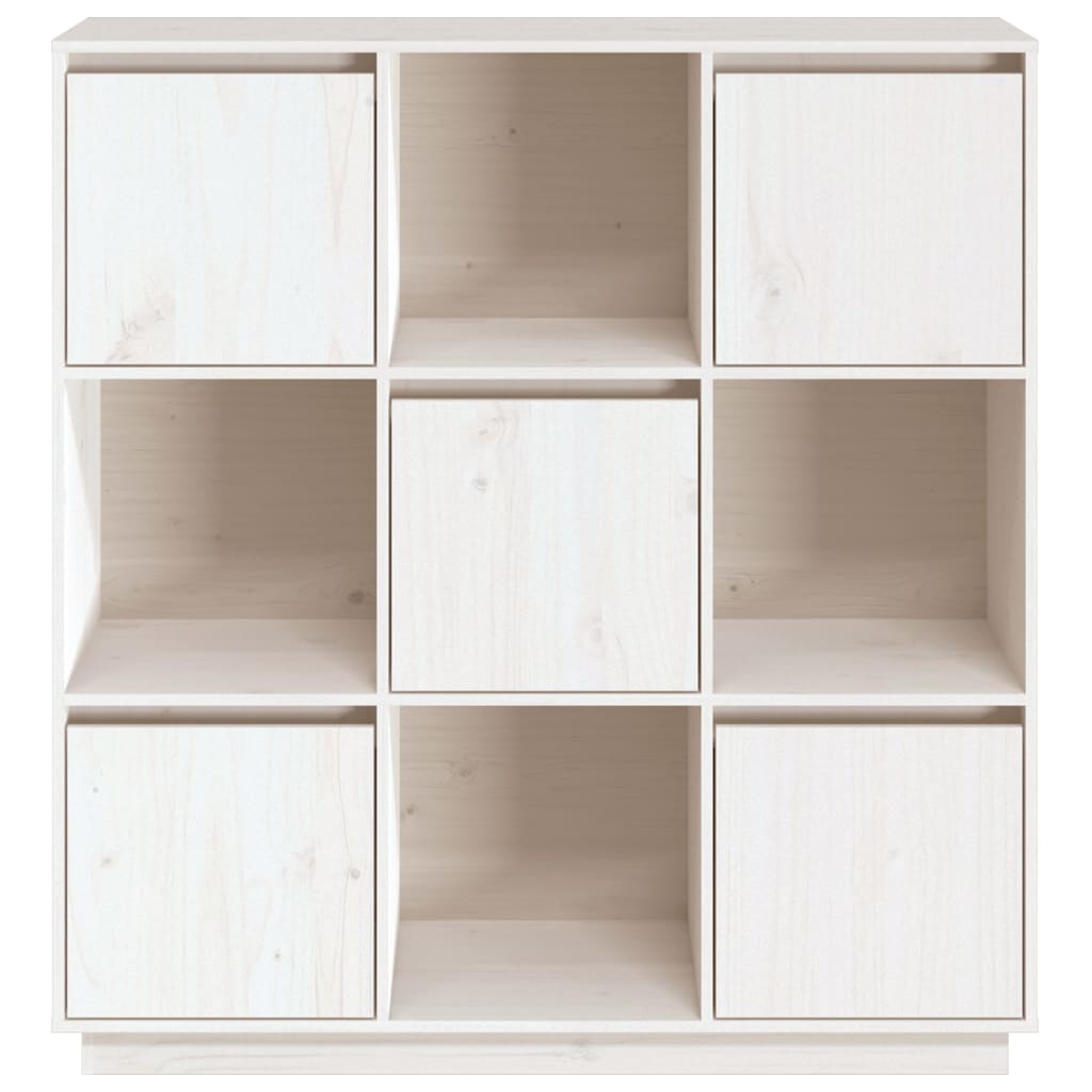 vidaXL Highboard White 43.5"x13.8"x46.1" Solid Wood Pine