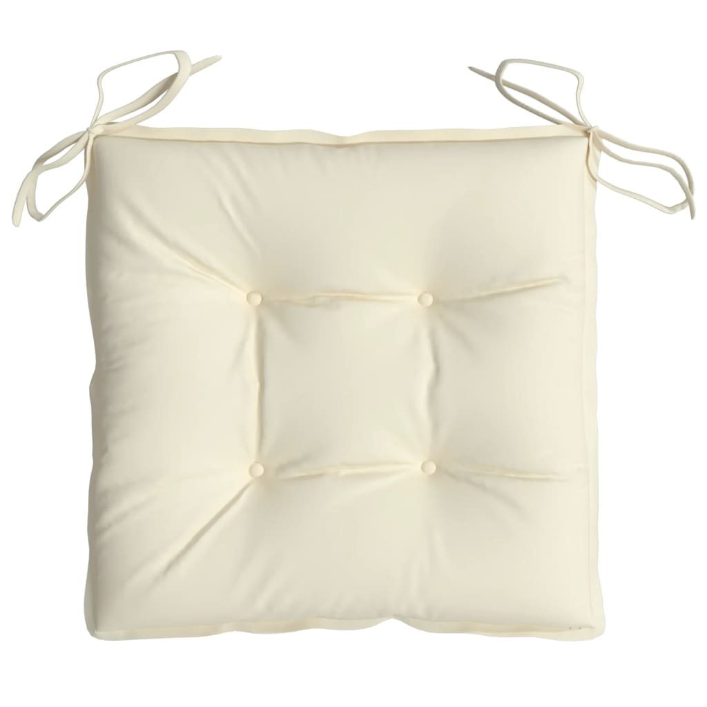 vidaXL Chair Cushions 2 pcs Cream White 19.7"x19.7"x2.8" Oxford Fabric