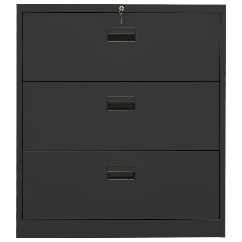 vidaXL Filing Cabinet Anthracite 35.4"x18.1"x40.6" Steel