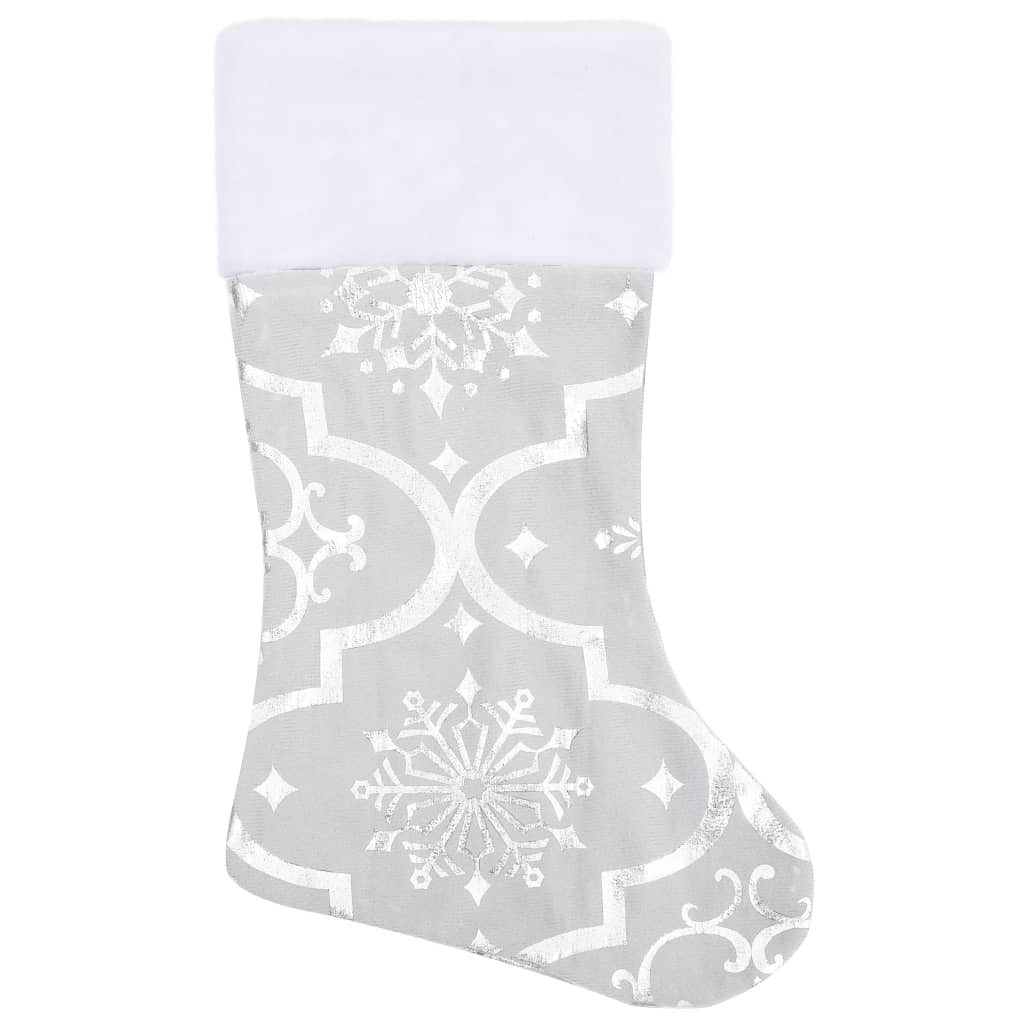 vidaXL Luxury Christmas Tree Skirt with Sock White 35.4" Fabric